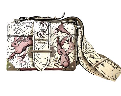 prada x james jean bunny cahier handbag|Prada Bone Multi '18C 'Cahier' Bunny Print Shoulder Bag.